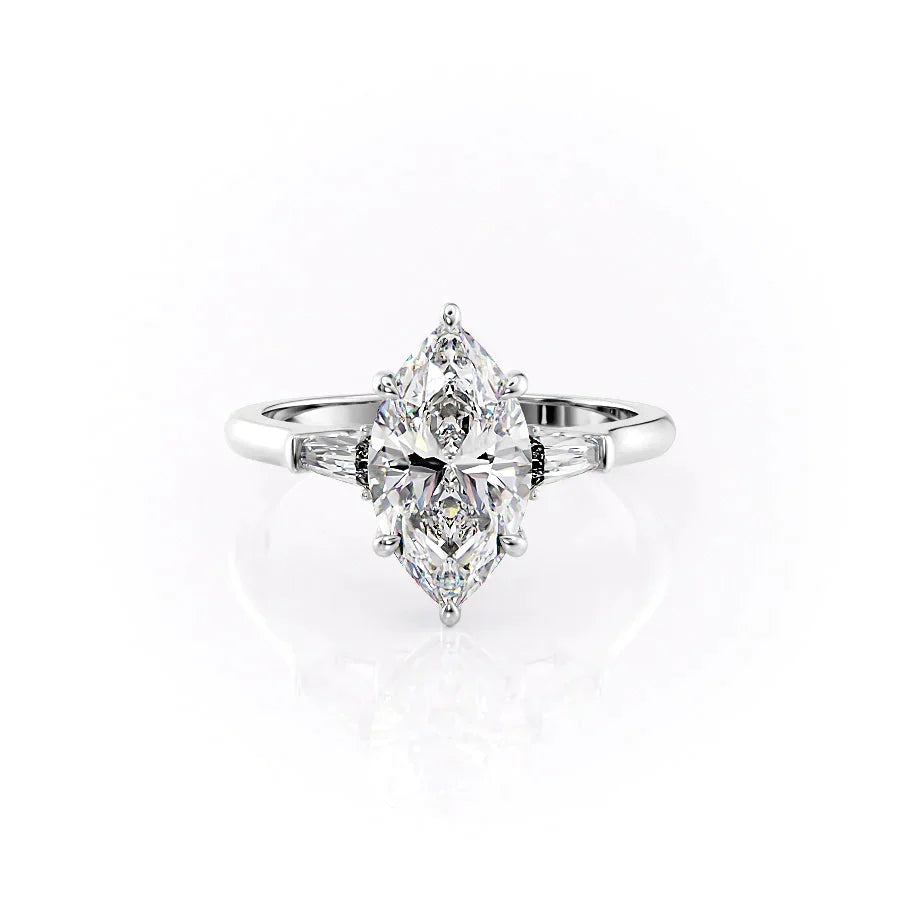 The Liv Set With A 1.5 Carat Marquise Lab Diamond