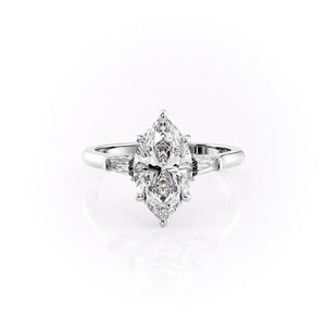 The Liv Set With A 4.5 Carat Marquise Moissanite