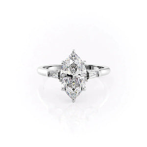 The Liv Set With A 1.5 Carat Marquise Lab Diamond