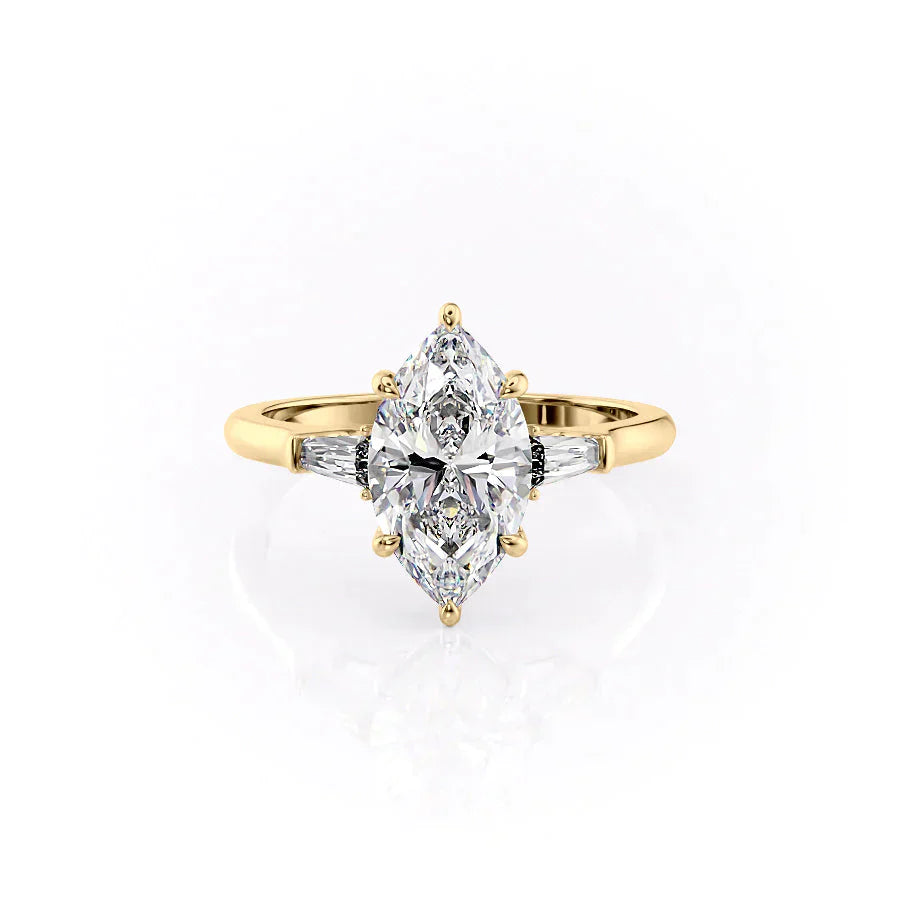 The Liv Set With A 2 Carat Marquise Lab Diamond