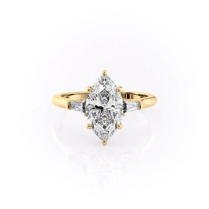 The Liv Set With A 4.5 Carat Marquise Moissanite