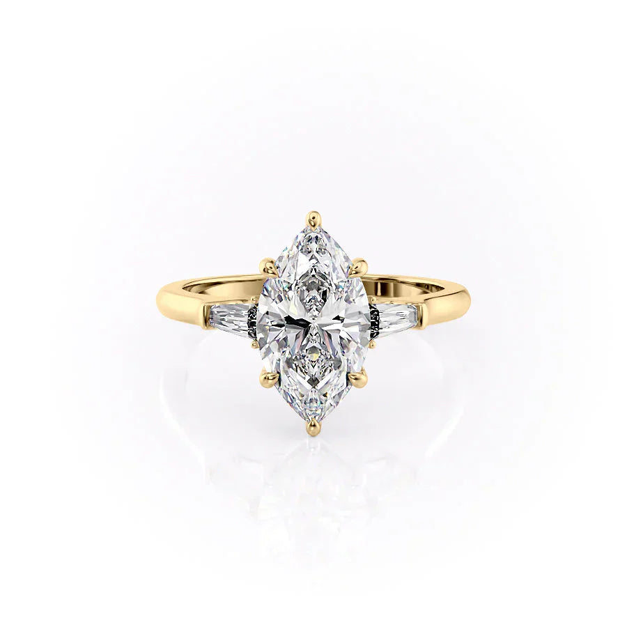 The Liv Set With A 1.5 Carat Marquise Moissanite