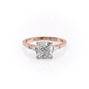 The Pave Liv Set With A Cushion Moissanite