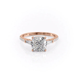 The Pave Liv Set With A 1.5 Carat Cushion Moissanite