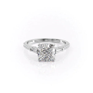 The Pave Liv Set With A Cushion Moissanite