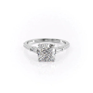 The Pave Liv Set With A 1.5 Carat Cushion Moissanite