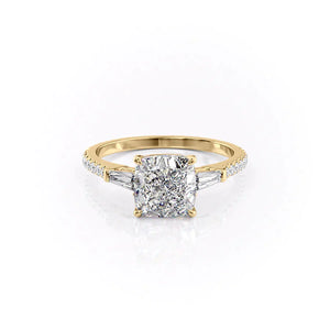 The Pave Liv Set With A 1.5 Carat Cushion Moissanite