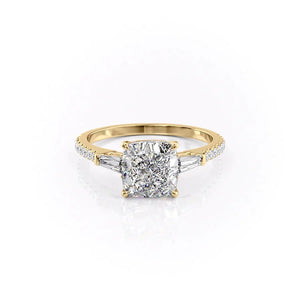 The Pave Liv Set With A Cushion Moissanite