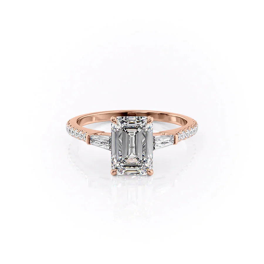 The Pave Liv Set With A 2 Carat Emerald Lab Diamond
