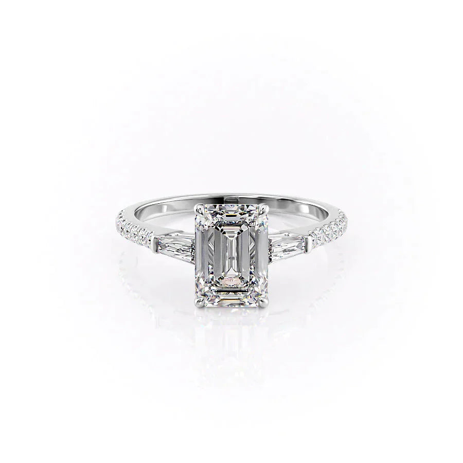 The Pave Liv Set With A 2 Carat Emerald Lab Diamond