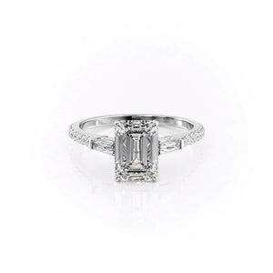 The Pave Liv Set With A 2 Carat Emerald Lab Diamond