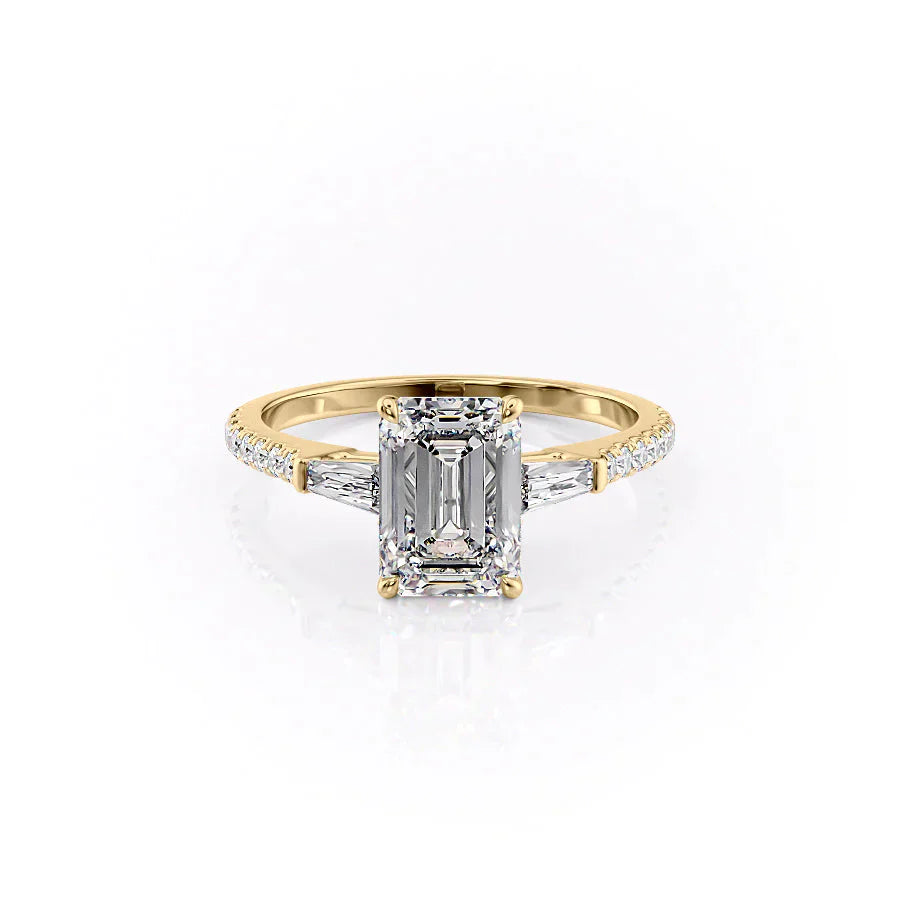 The Pave Liv Set With A 3 Carat Emerald Lab Diamond
