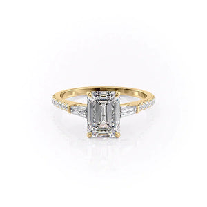 The Pave Liv Set With A 3 Carat Emerald Lab Diamond