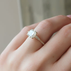 The Pave Liv Set With A 2 Carat Cushion Lab Diamond