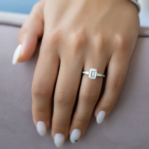 The Pave Liv Set With A 2 Carat Emerald Lab Diamond