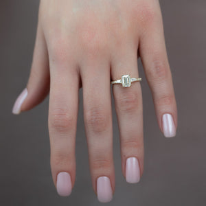 The Pave Liv Set With A 2 Carat Emerald Lab Diamond