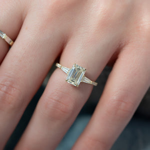 The Pave Liv Set With A 2 Carat Emerald Lab Diamond