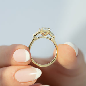 The Pave Liv Set With A 2 Carat Emerald Lab Diamond