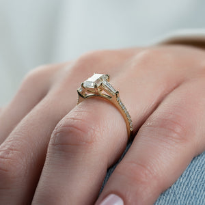 The Pave Liv Set With A 2 Carat Emerald Lab Diamond