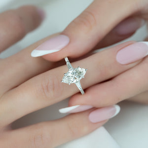 The Pave Liv Set With A 2 Carat Marquise Lab Diamond