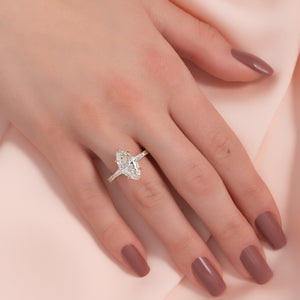 The Pave Liv Set With A 3 Carat Marquise Lab Diamond