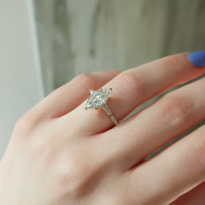The Pave Liv Set With A 3 Carat Marquise Lab Diamond