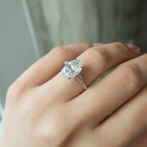 The Pave Liv Set With A 2 Carat Oval Lab Diamond