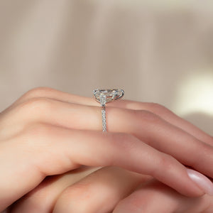 The Pave Liv Set With A 2 Carat Pear Lab Diamond