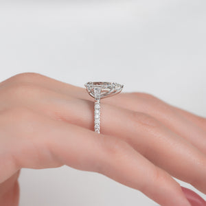 The Pave Liv Set With A 2 Carat Pear Lab Diamond