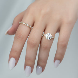 The Pave Liv Set With A 3 Carat Round Lab Diamond
