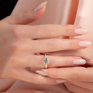 The Pave Liv Set With A 3 Carat Round Lab Diamond