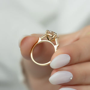 The Pave Liv Set With A 3 Carat Round Lab Diamond