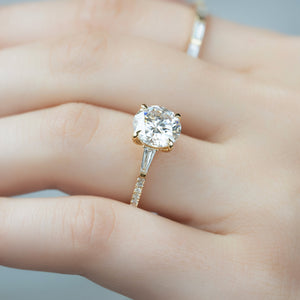 The Pave Liv Set With A 3 Carat Round Lab Diamond