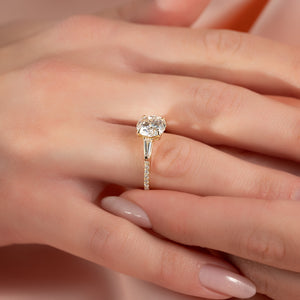 The Pave Liv Set With A 3 Carat Round Lab Diamond