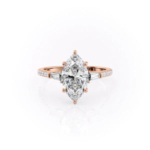 The Pave Liv Set With A Marquise Moissanite