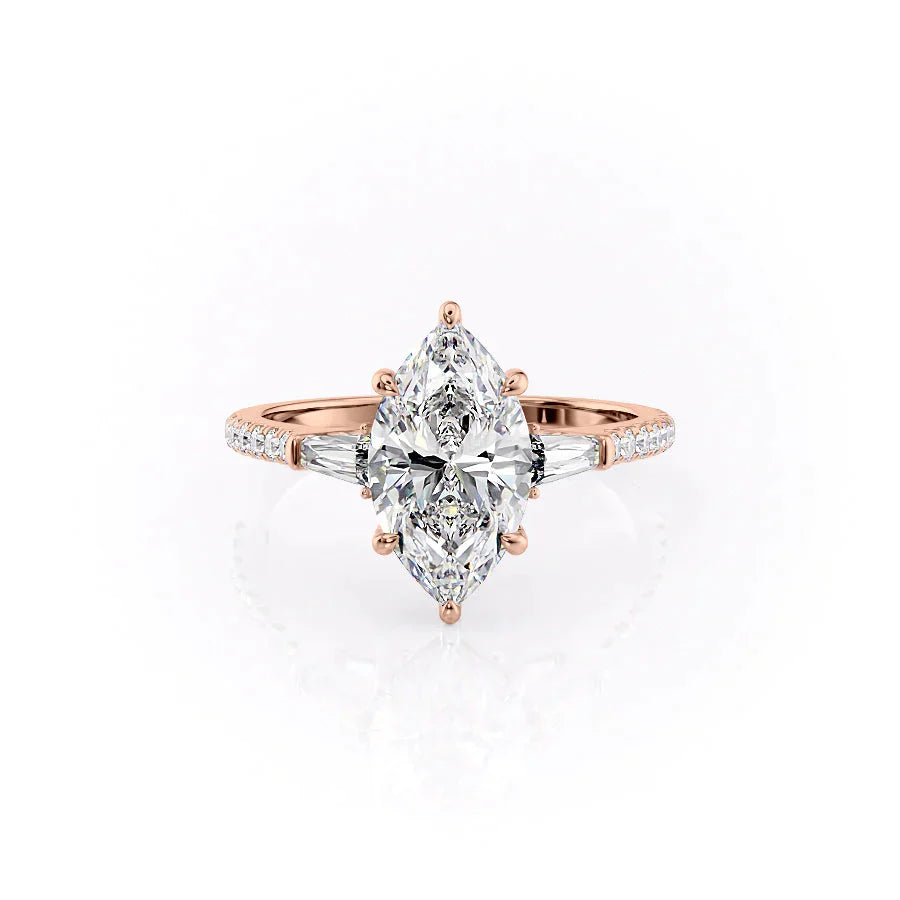 The Pave Liv Set With A 2 Carat Marquise Lab Diamond