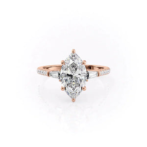 The Pave Liv Set With A 3 Carat Marquise Lab Diamond