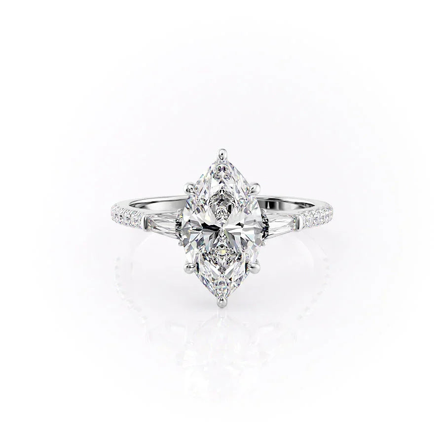 The Pave Liv Set With A Marquise Moissanite