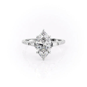 The Pave Liv Set With A Marquise Moissanite