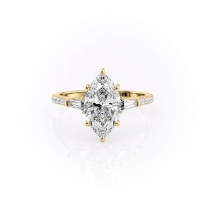 The Pave Liv Set With A Marquise Moissanite