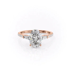 The Pave Liv Set With A 2.5 Carat Oval Lab Diamond