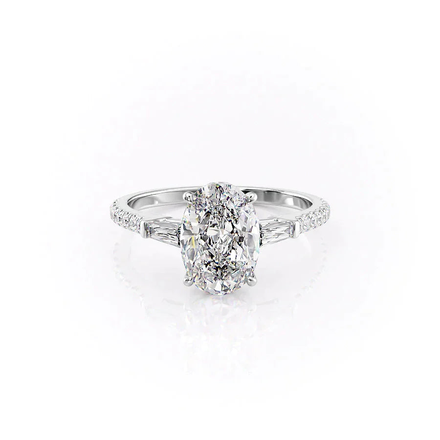 The Pave Liv Set With A 3 Carat Oval Lab Diamond