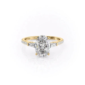 The Pave Liv Set With A Oval Moissanite