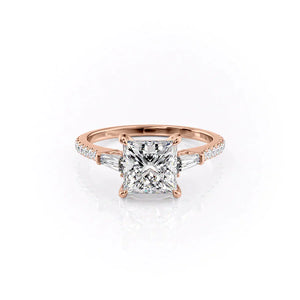 The Pave Liv Set With A 3.5 Carat Princess Moissanite