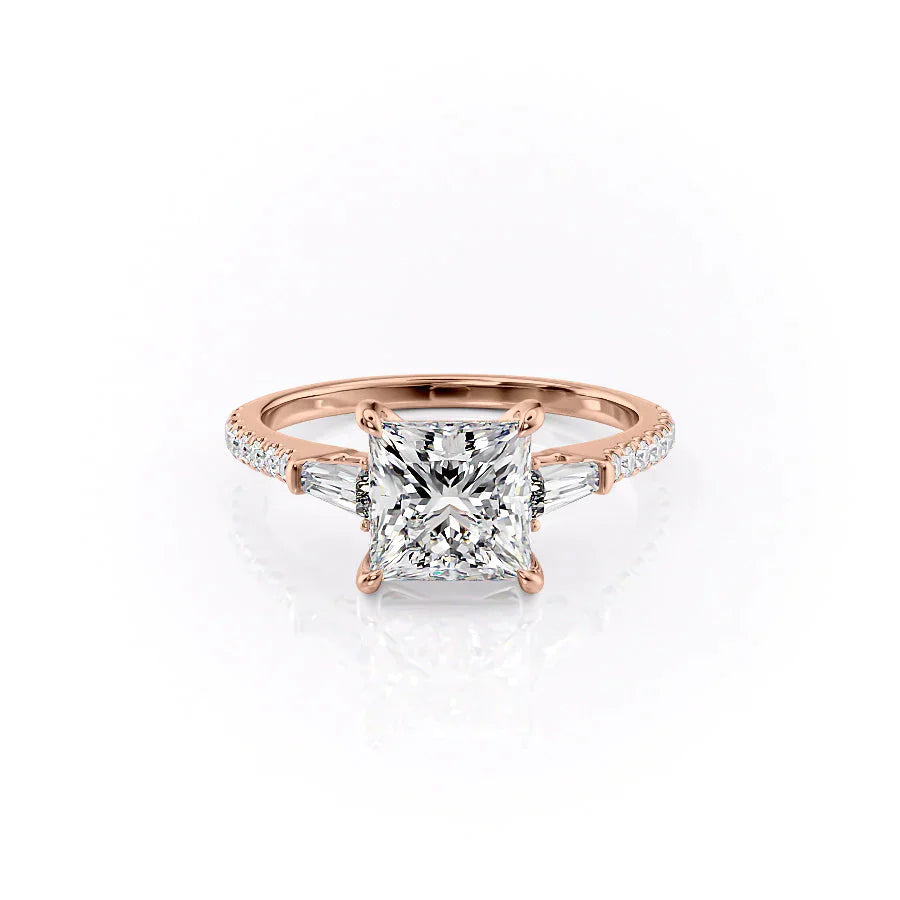 The Pave Liv Set With A 2 Carat Princess Lab Diamond