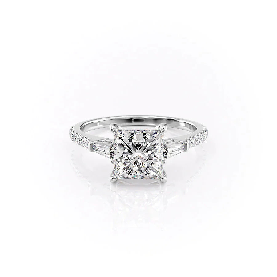 The Pave Liv Set With A Princess Moissanite