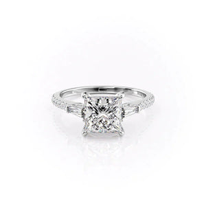 The Pave Liv Set With A 2.5 Carat Princess Moissanite