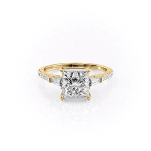 The Pave Liv Set With A 2.5 Carat Princess Moissanite