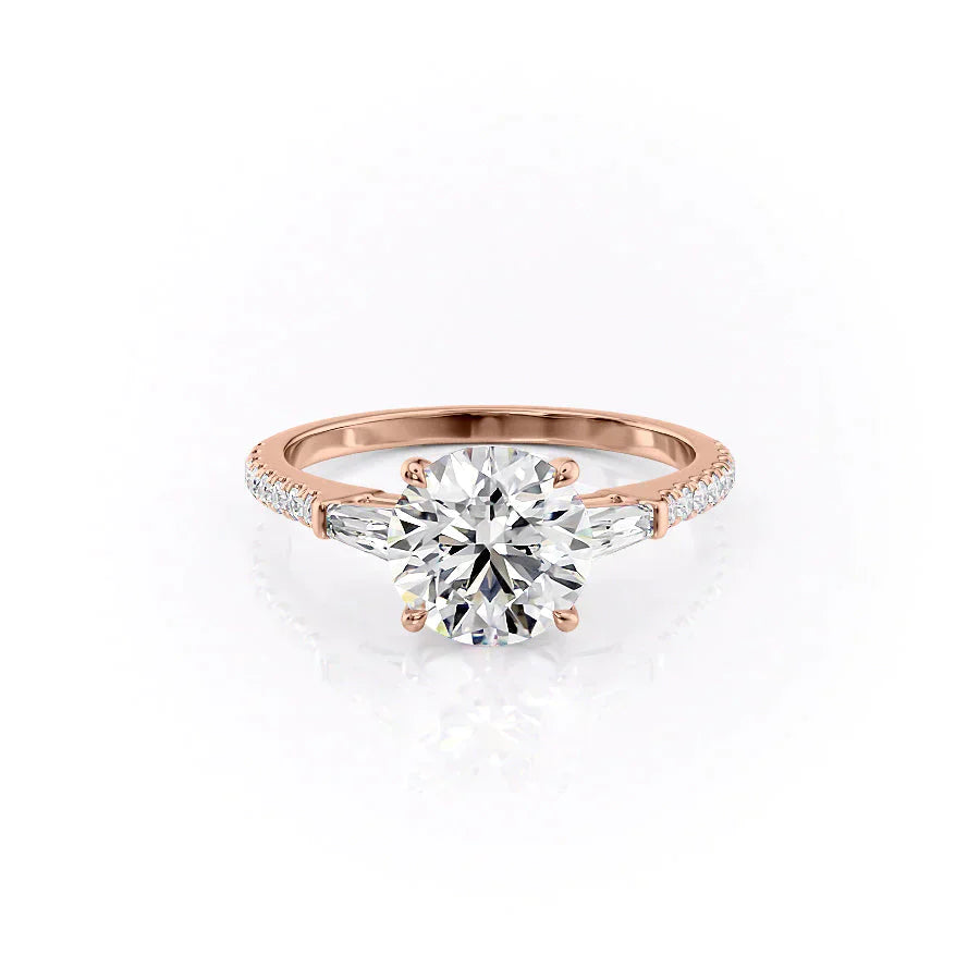 The Pave Liv Set With A 4.5 Carat Round Moissanite
