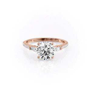 The Pave Liv Set With A 2.5 Carat Round Lab Diamond